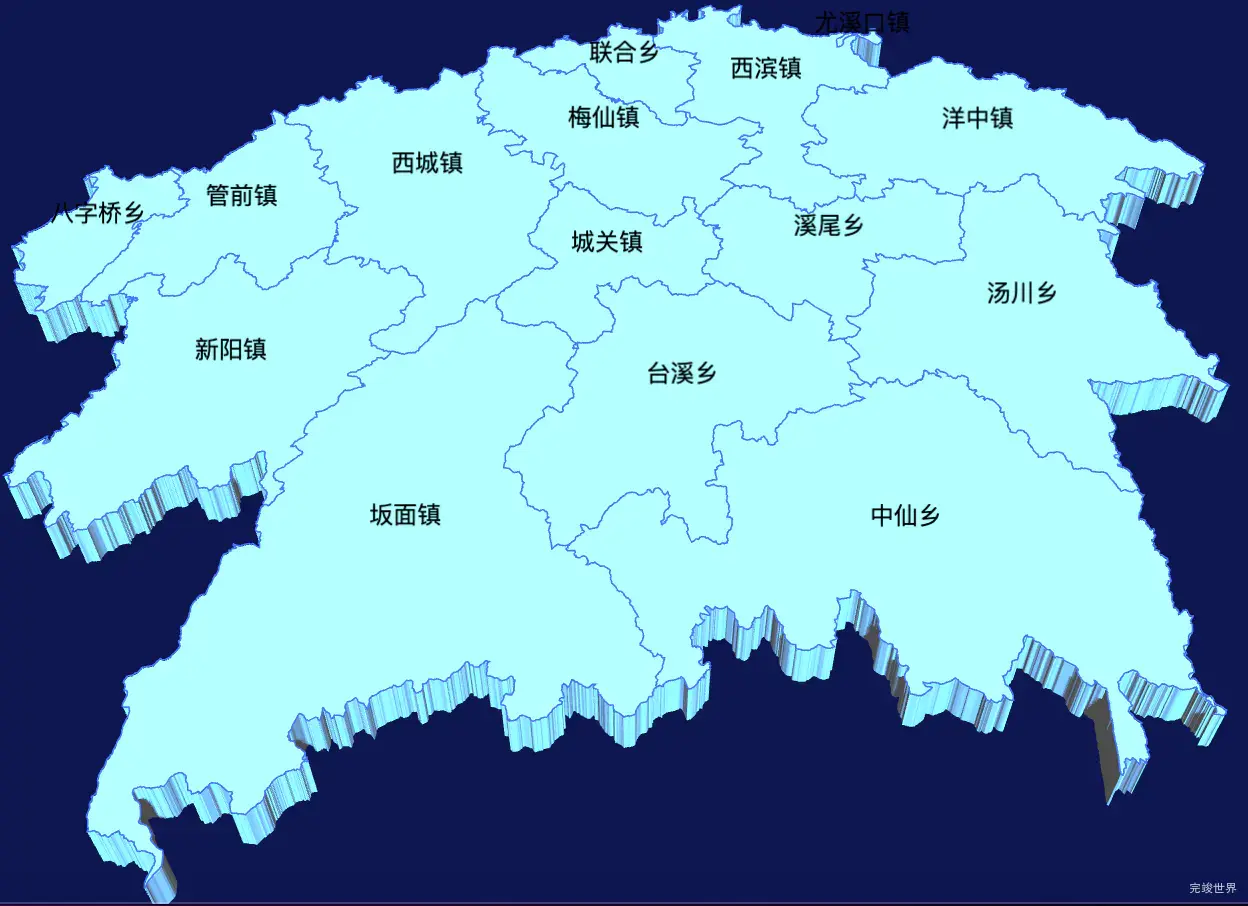 echarts三明市尤溪县geoJson地图3d地图