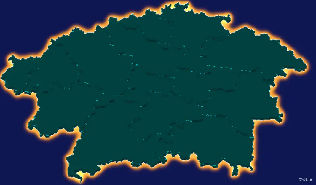 threejs三明市尤溪县geoJson地图3d地图添加金色效果