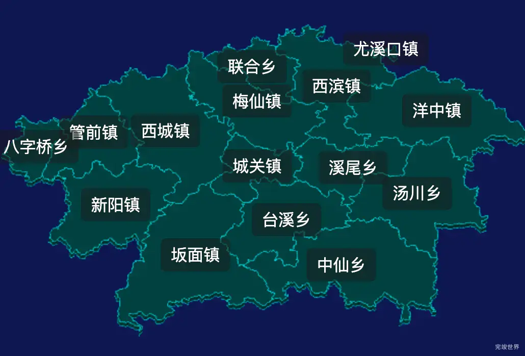 threejs三明市尤溪县geoJson地图3d地图