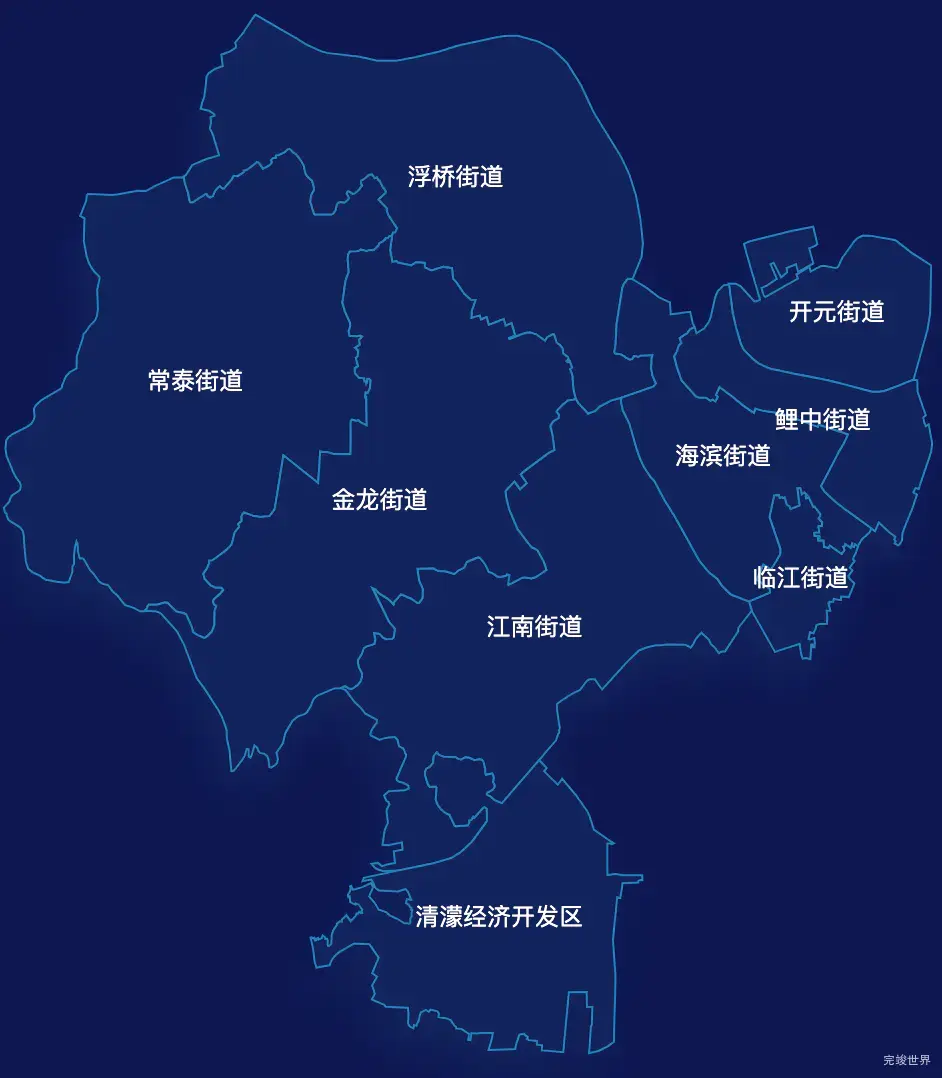 echarts泉州市鲤城区geoJson地图地图下钻展示