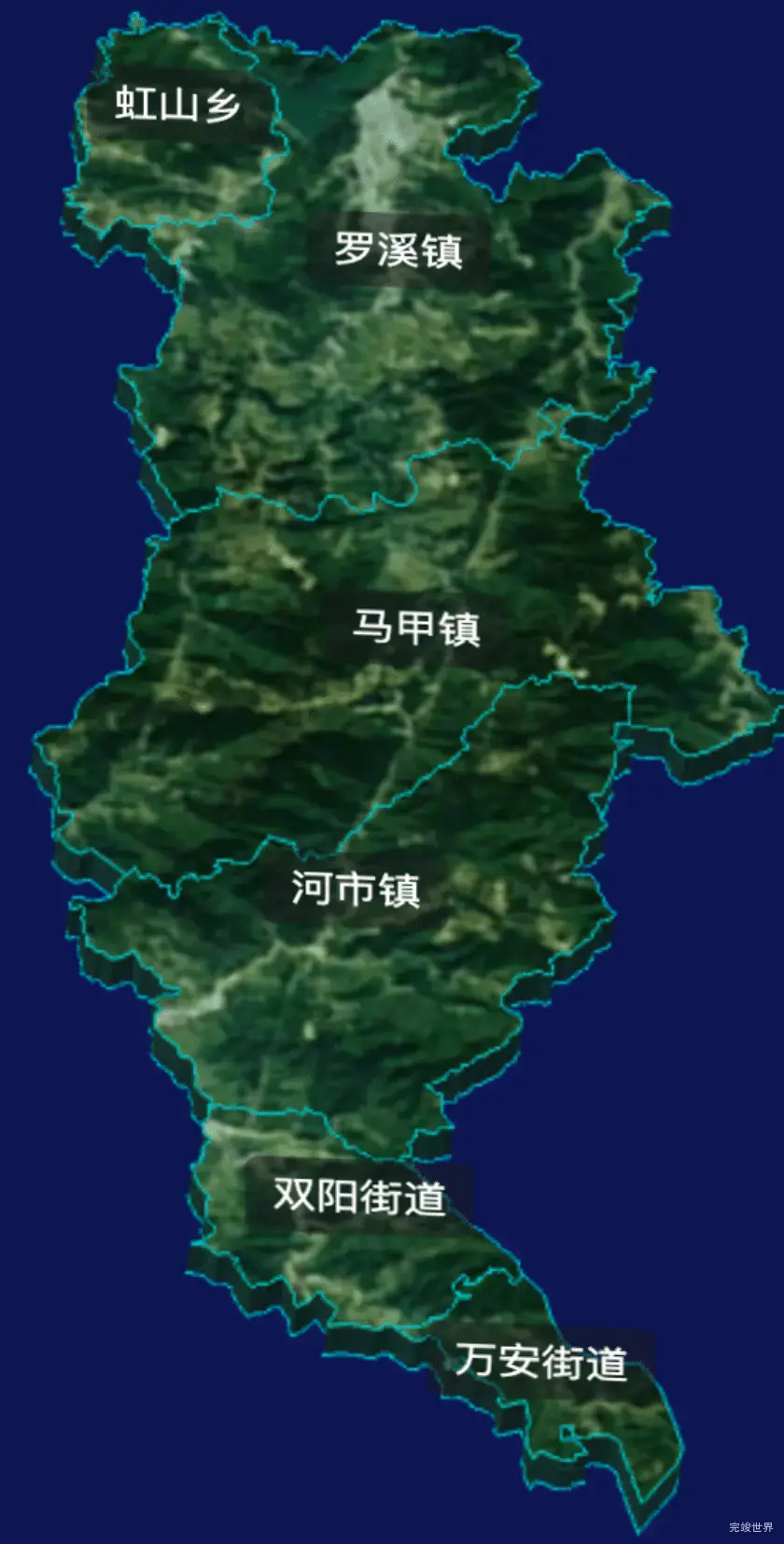 threejs泉州市洛江区geoJson地图3d地图自定义贴图加CSS3D标签