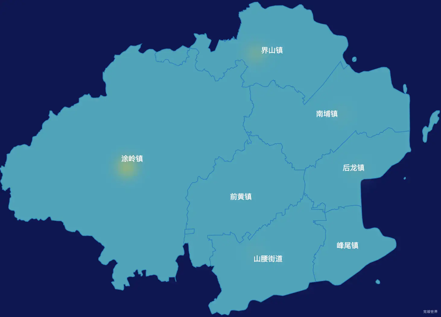 echarts泉州市泉港区geoJson地图热力图