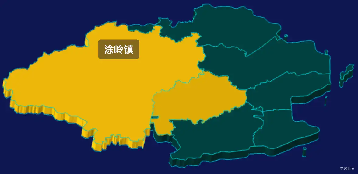 threejs泉州市泉港区geoJson地图3d地图