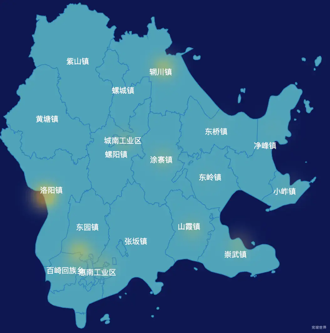 echarts泉州市惠安县geoJson地图热力图