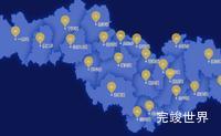 echarts泉州市永春县geoJson地图水滴状气泡图实例代码