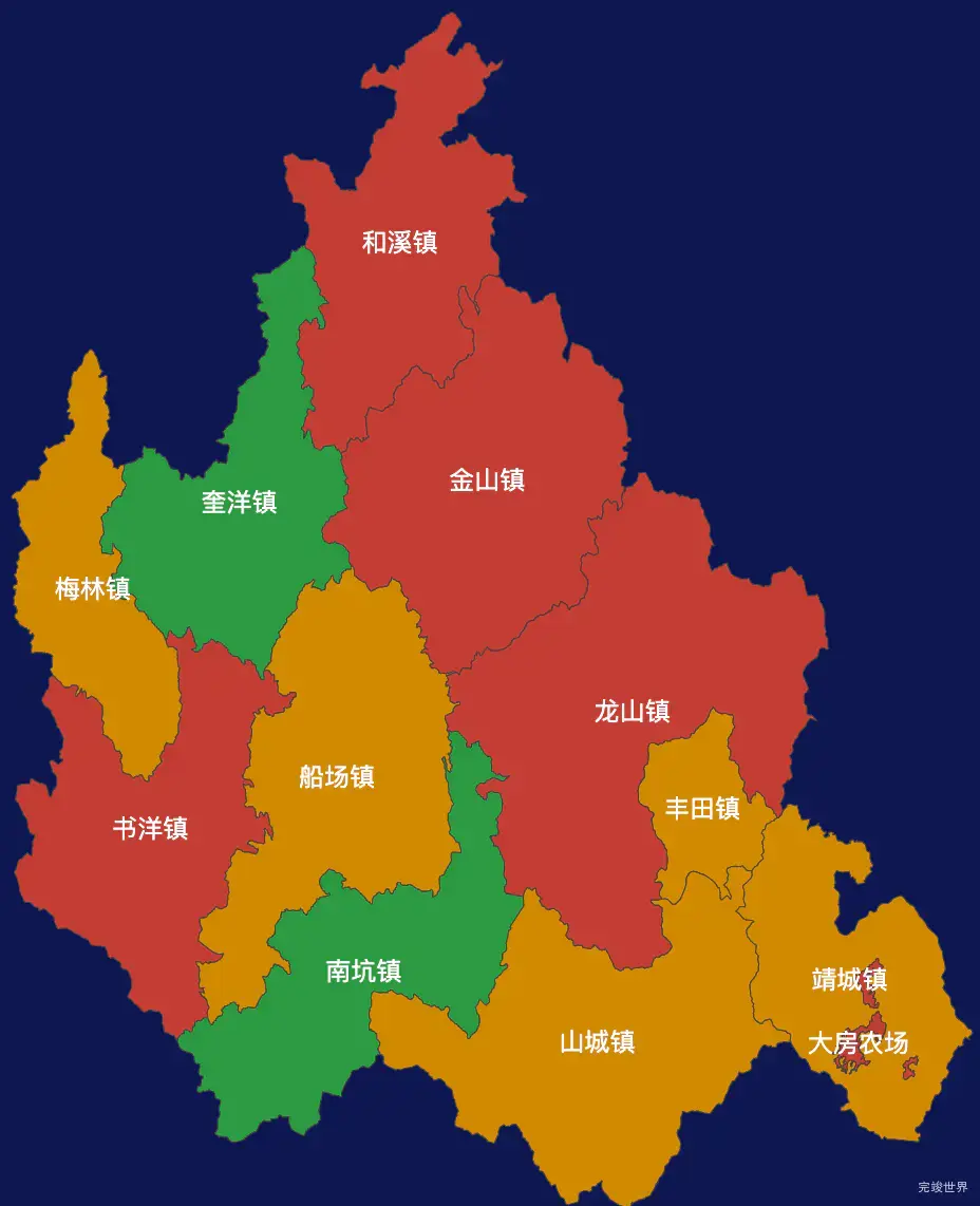 echarts漳州市南靖县geoJson地图自定义引导线