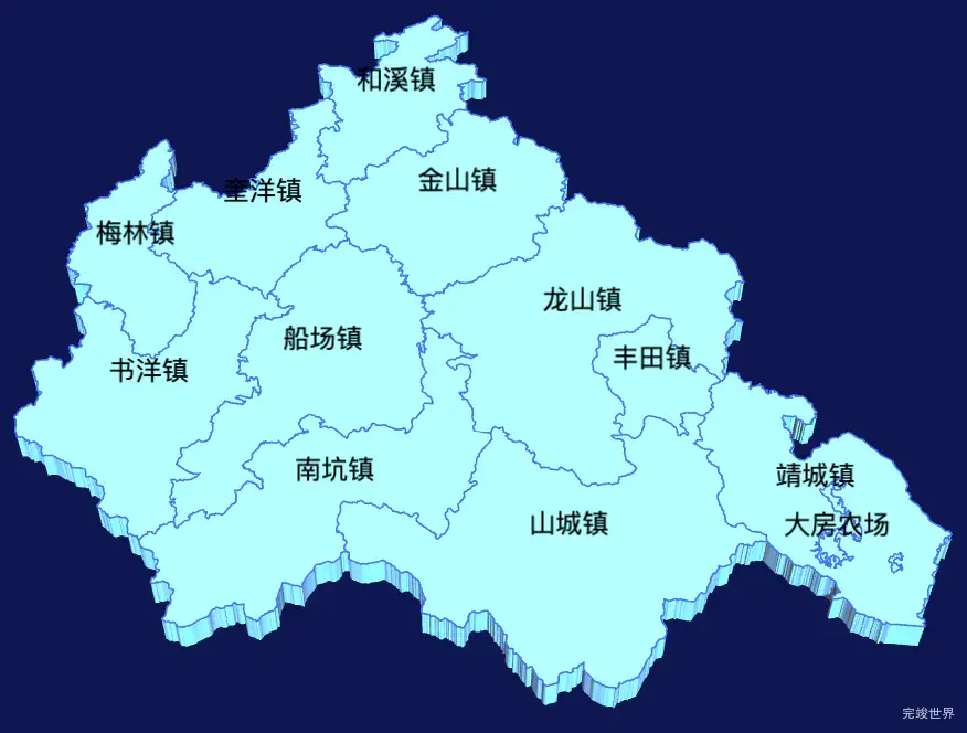 echarts漳州市南靖县geoJson地图3d地图
