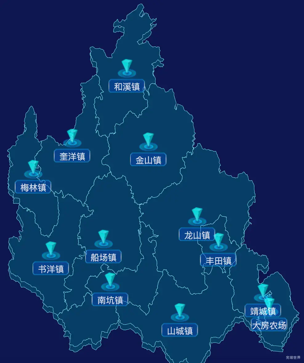 echarts漳州市南靖县geoJson地图点击跳转到指定页面