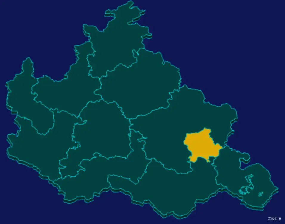 threejs漳州市南靖县geoJson地图3d地图指定区域闪烁