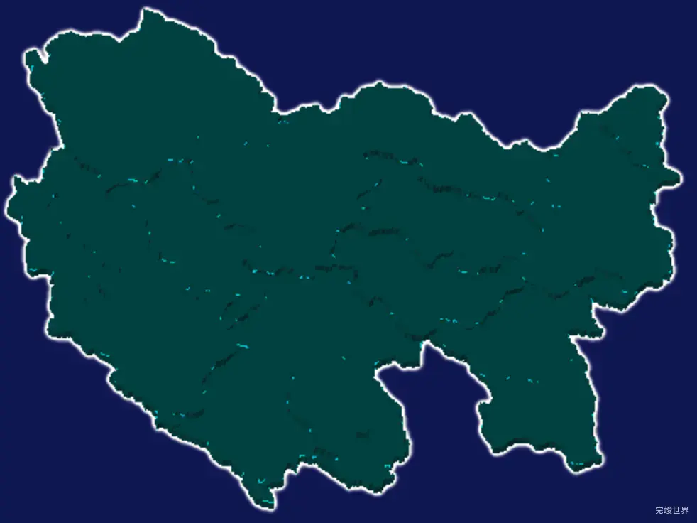threejs漳州市平和县geoJson地图3d地图添加描边效果