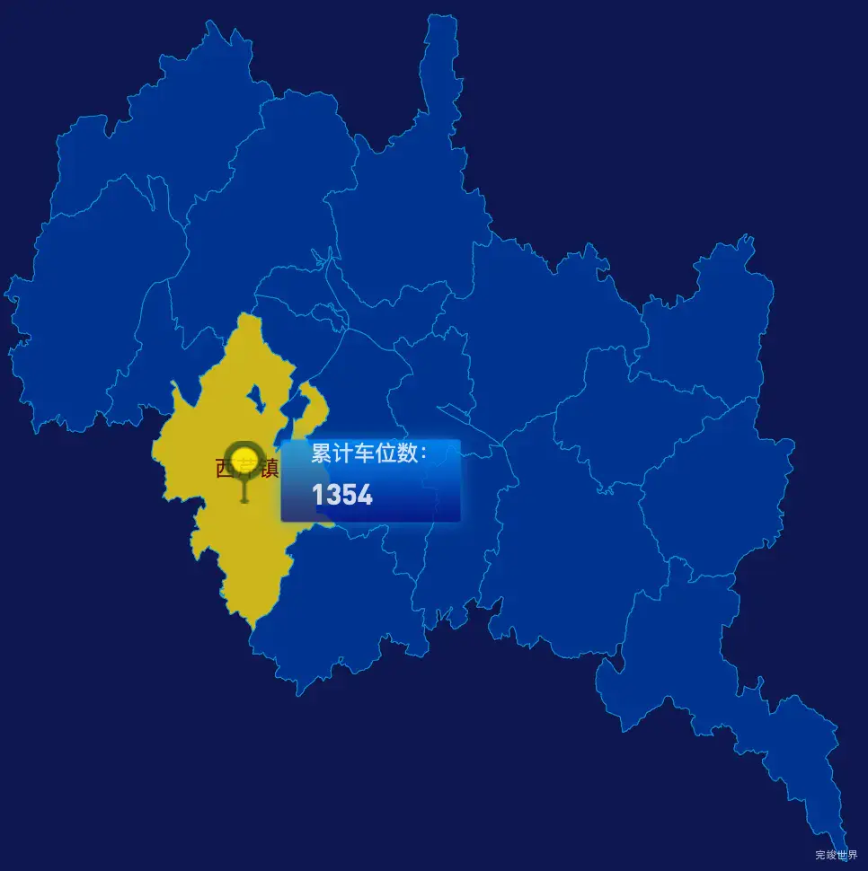 echarts南平市延平区geoJson地图点击地图插小旗
