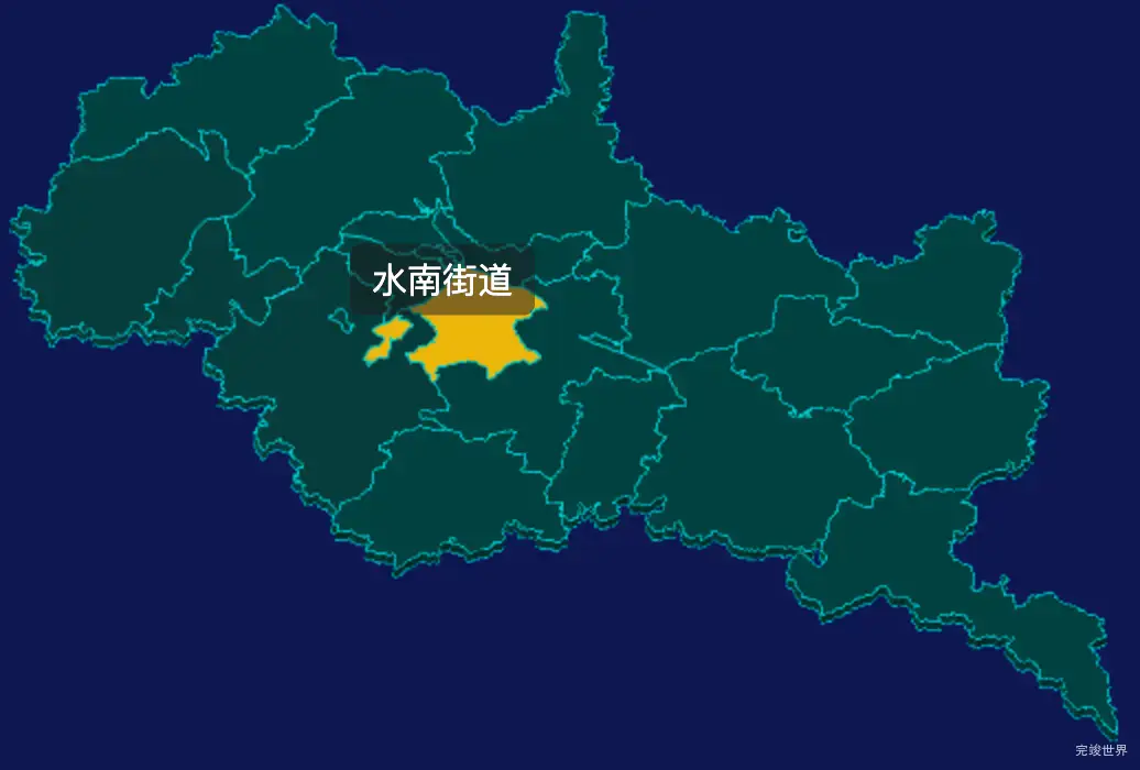 threejs南平市延平区geoJson地图3d地图鼠标移入显示标签并高亮