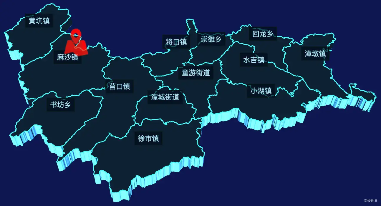 echarts南平市建阳区geoJson地图3d地图自定义图标