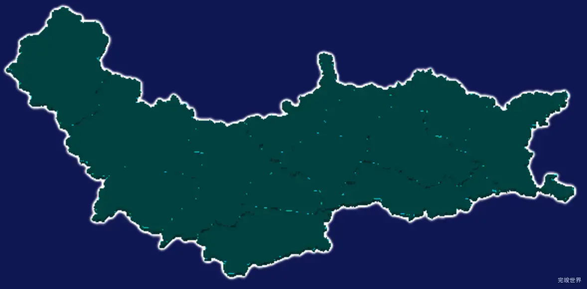 threejs南平市建阳区geoJson地图3d地图添加描边效果
