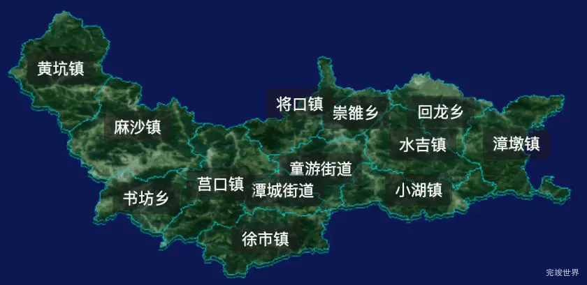 threejs南平市建阳区geoJson地图3d地图css2d标签