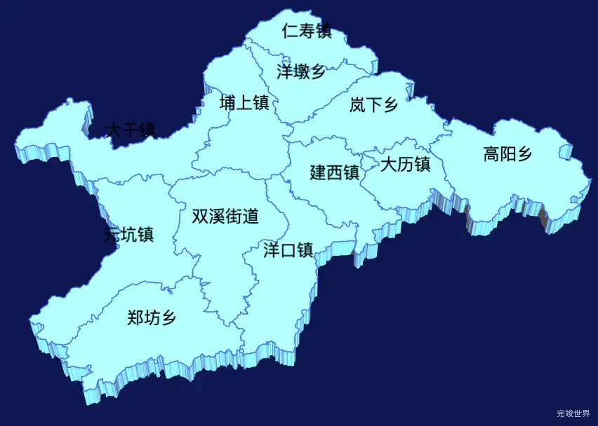 echarts南平市顺昌县geoJson地图3d地图