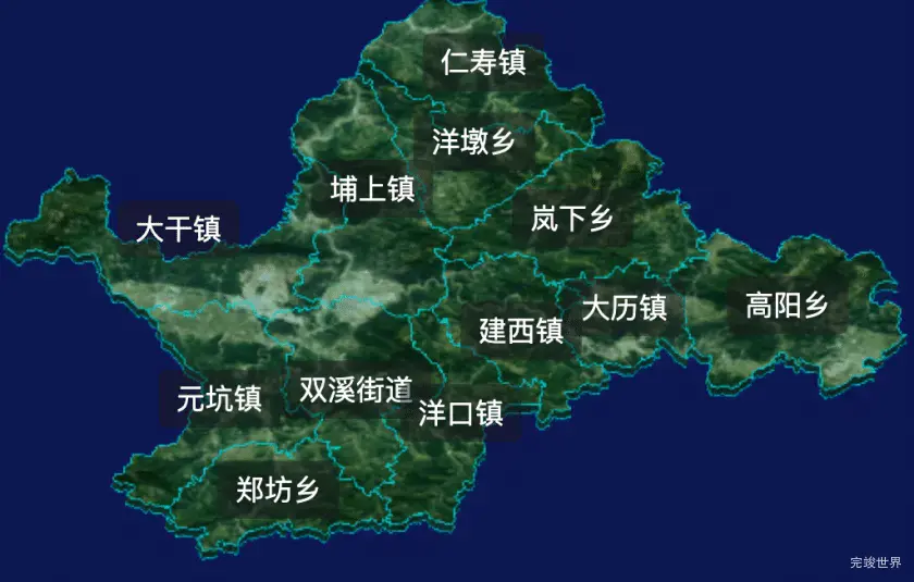 threejs南平市顺昌县geoJson地图3d地图css2d标签