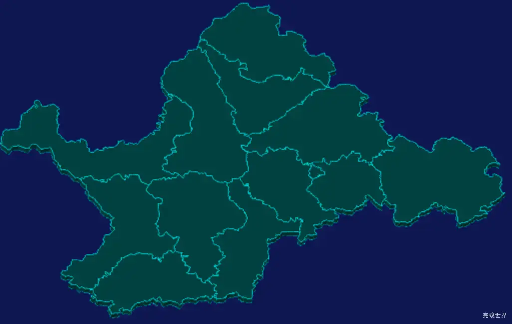 threejs南平市顺昌县geoJson地图3d地图