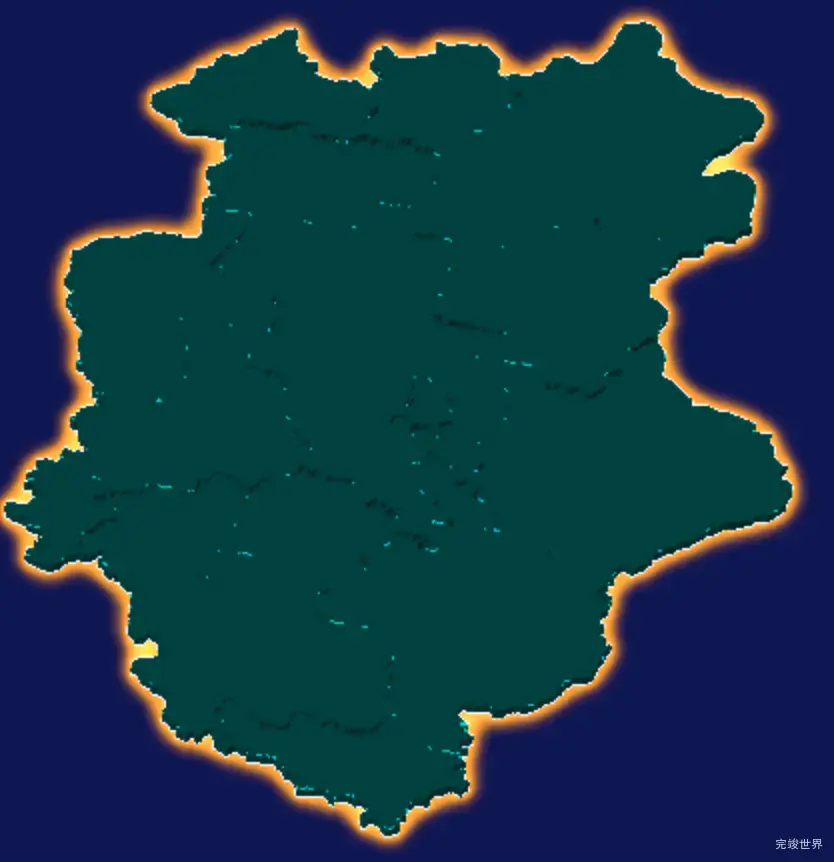 threejs南平市浦城县geoJson地图3d地图添加金色效果