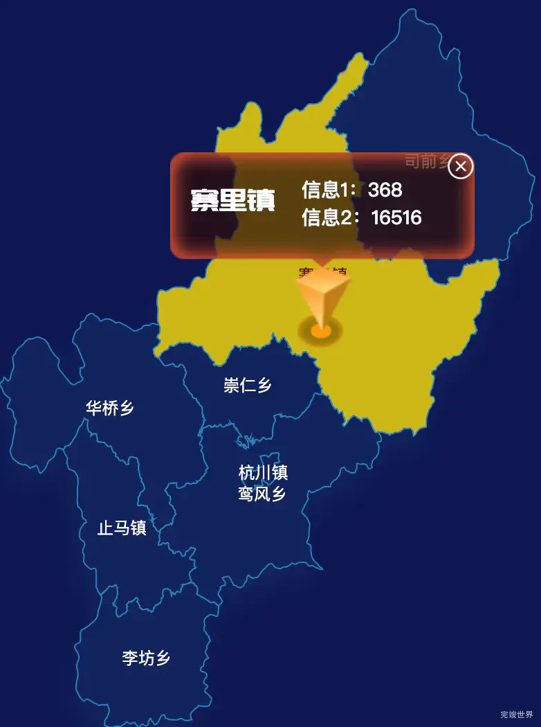 echarts南平市光泽县geoJson地图点击弹出自定义弹窗