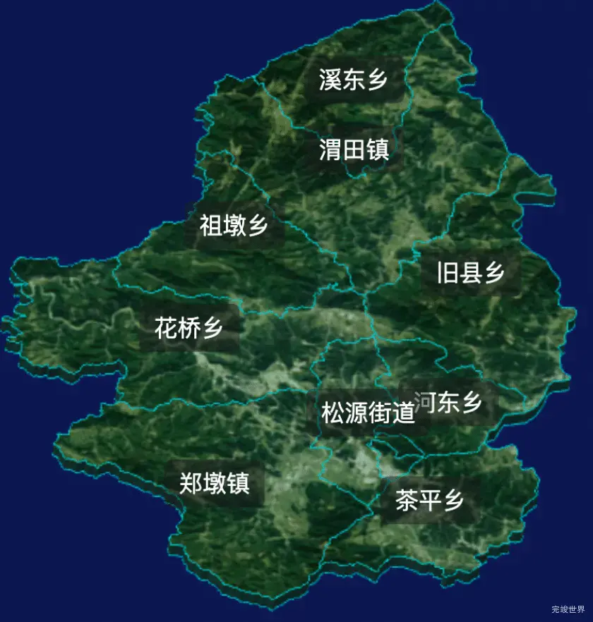 threejs南平市松溪县geoJson地图3d地图css2d标签