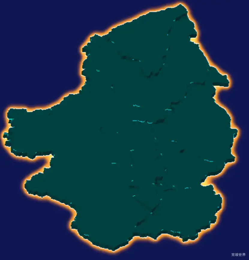 threejs南平市松溪县geoJson地图3d地图添加金色效果