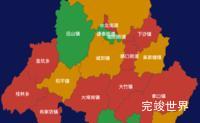 echarts南平市邵武市geoJson地图tooltip自定义html效果