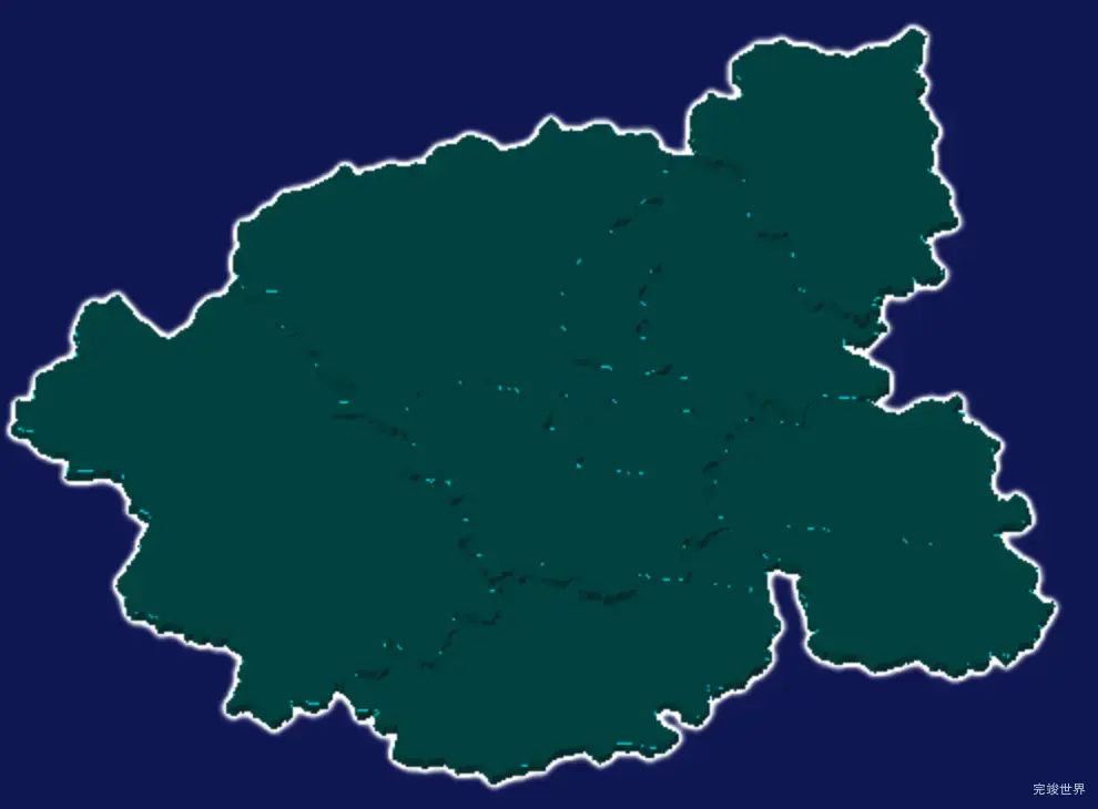 threejs南平市武夷山市geoJson地图3d地图添加描边效果