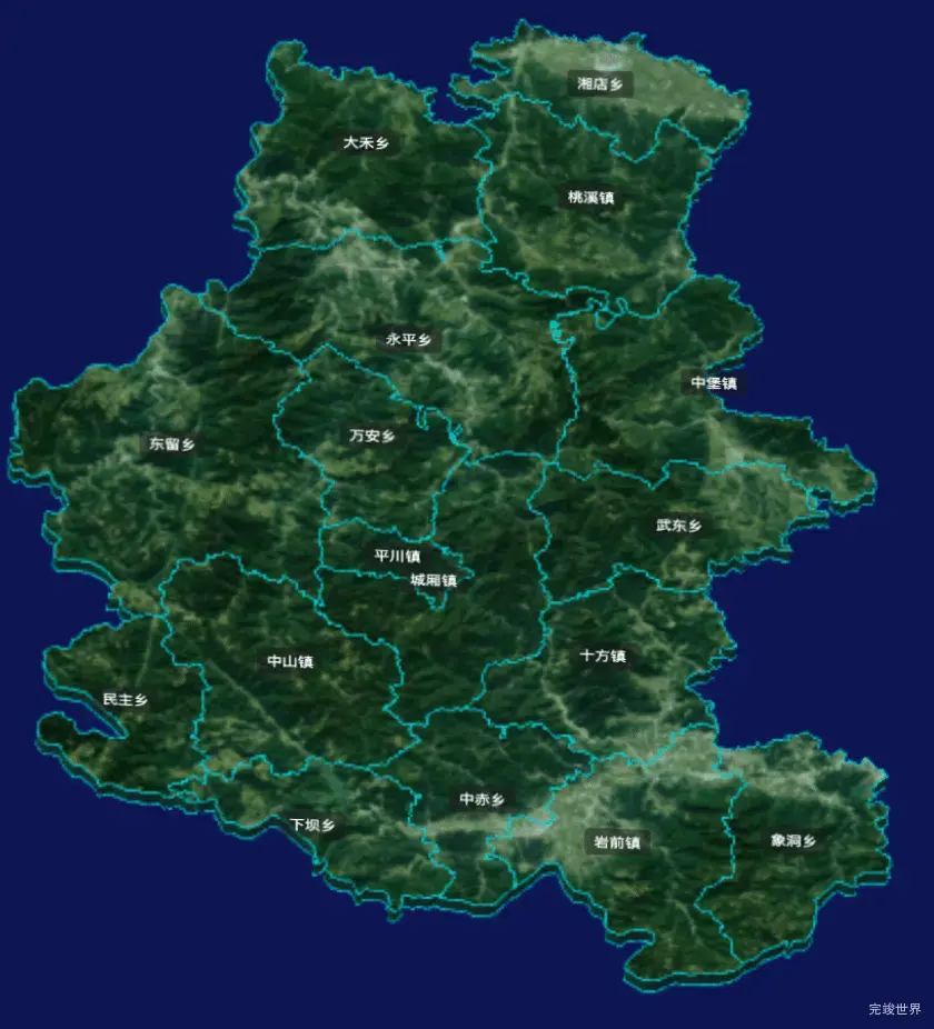 threejs龙岩市武平县geoJson地图3d地图CSS3D标签