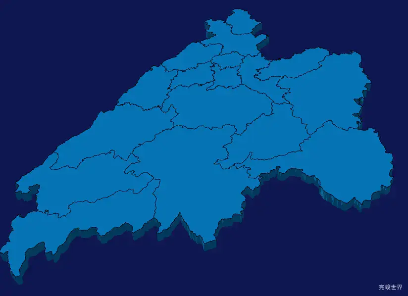 echarts龙岩市连城县geoJson地图3d地图实例旋转动画