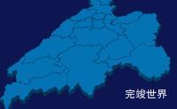 echarts龙岩市连城县geoJson地图3d地图实例旋转动画实例