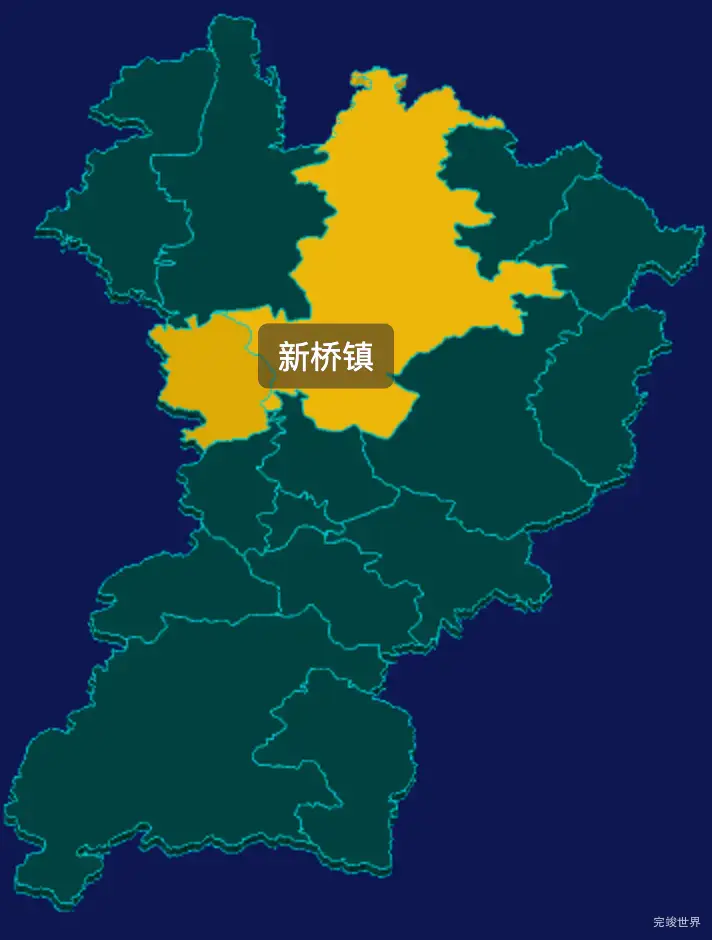 threejs龙岩市漳平市geoJson地图3d地图指定区域闪烁