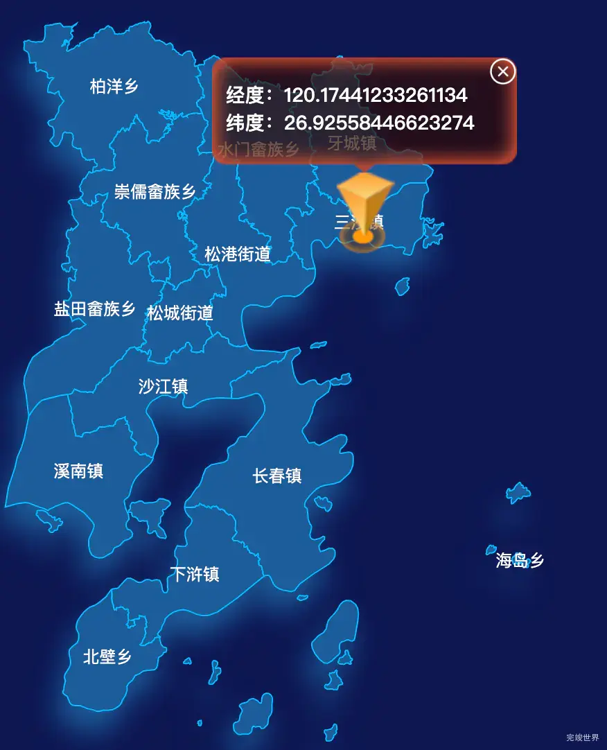 echarts宁德市霞浦县geoJson地图tooltip自定义html