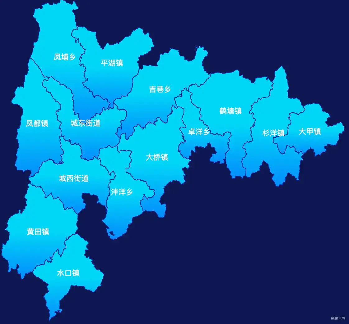 echarts宁德市古田县geoJson地图局部颜色渐变