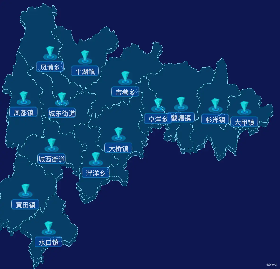 echarts宁德市古田县geoJson地图点击跳转到指定页面