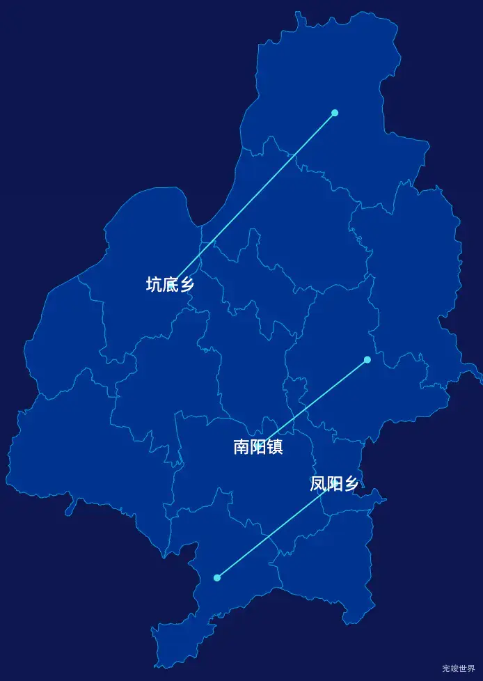 echarts宁德市寿宁县geoJson地图自定义引导线