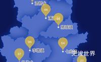 echarts宁德市周宁县geoJson地图水滴状气泡图效果