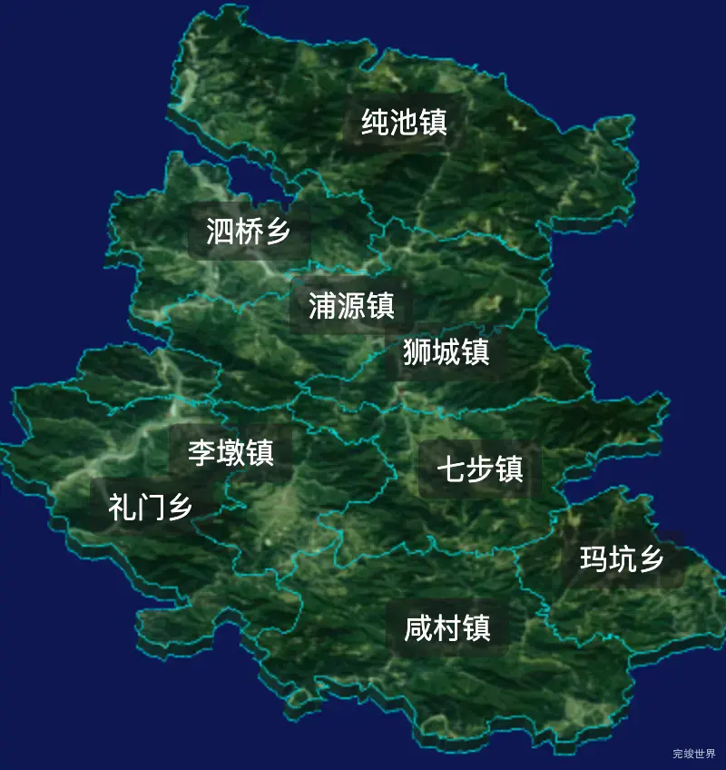 threejs宁德市周宁县geoJson地图3d地图css2d标签