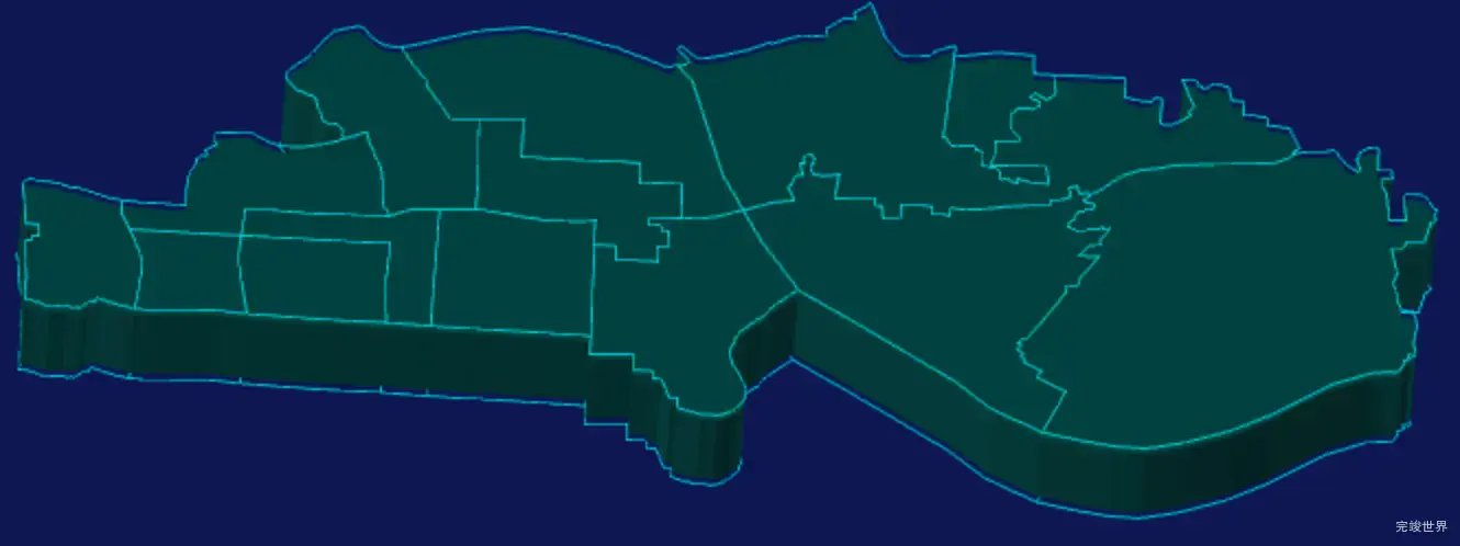 threejs长沙市芙蓉区geoJson地图3d地图鼠标移入显示标签并高亮