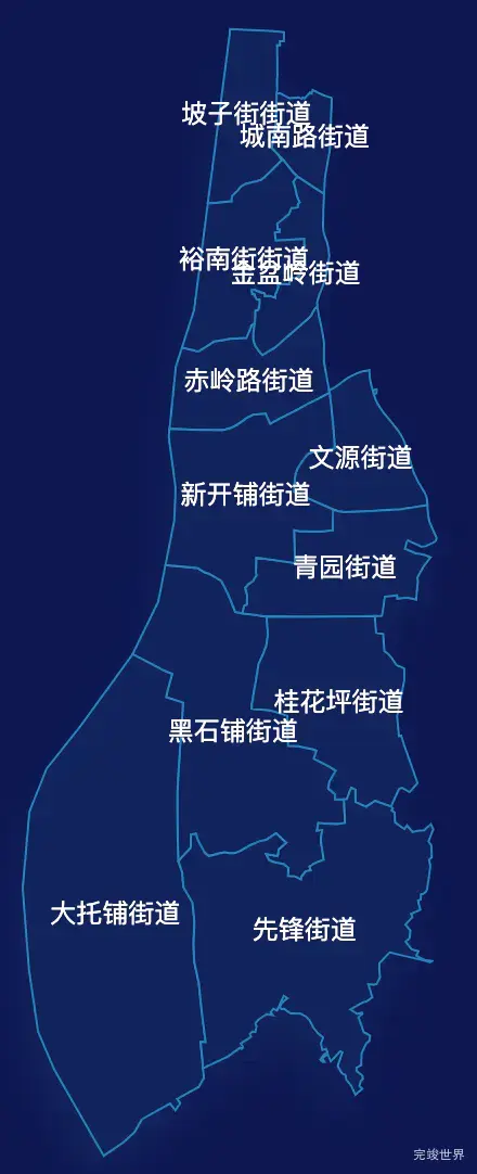 echarts长沙市天心区geoJson地图地图下钻展示