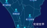 echarts长沙市开福区geoJson地图label自定义样式实例