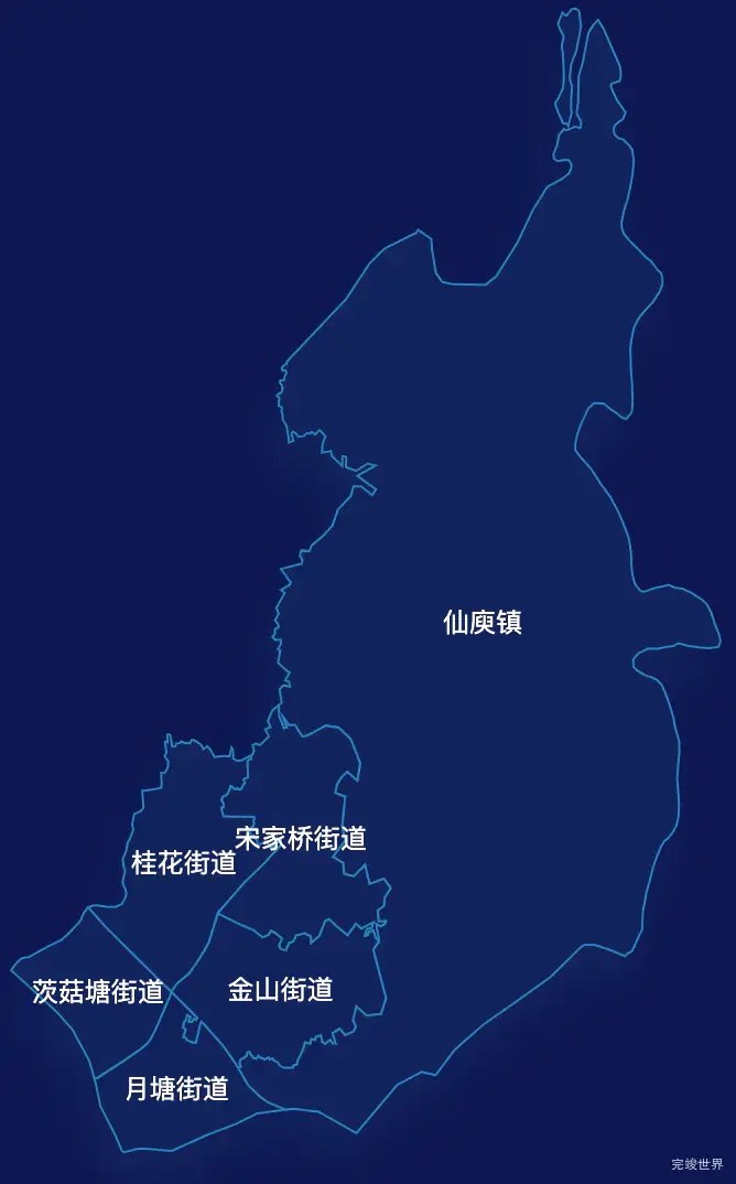 echarts株洲市荷塘区geoJson地图地图下钻展示