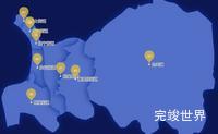 echarts株洲市芦淞区geoJson地图水滴状气泡图代码演示