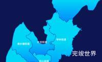 echarts株洲市石峰区geoJson地图局部颜色渐变效果实例