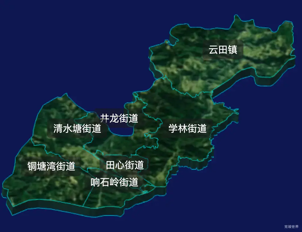 threejs株洲市石峰区geoJson地图3d地图添加旋转棱锥