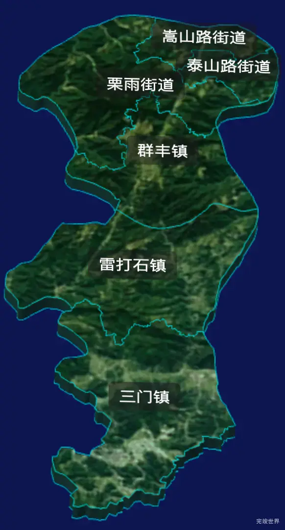 threejs株洲市天元区geoJson地图3d地图CSS3D标签