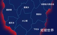 echarts株洲市炎陵县geoJson地图阴影效果实例