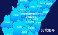 echarts株洲市醴陵市geoJson地图局部颜色渐变效果