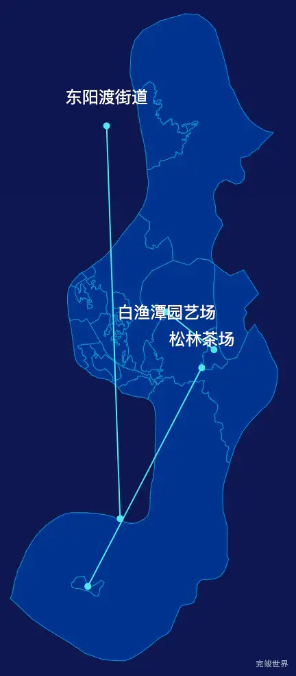 echarts衡阳市珠晖区geoJson地图自定义引导线