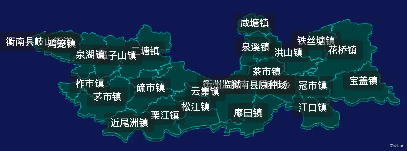 threejs衡阳市衡南县geoJson地图3d地图